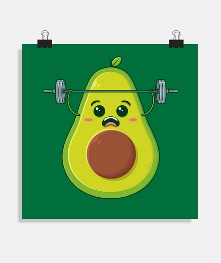 Poster hard work-ado - avocado gym