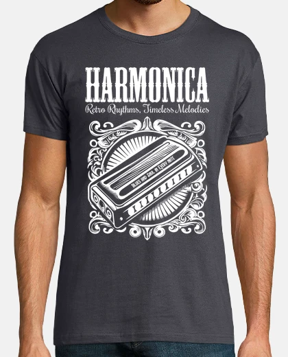 Camiseta harmonica soul and blues blanco