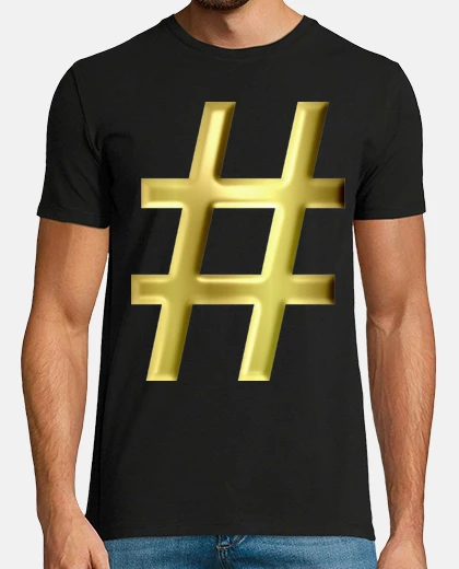 Tee-shirt hashtag les meilleurs pour organique en or 