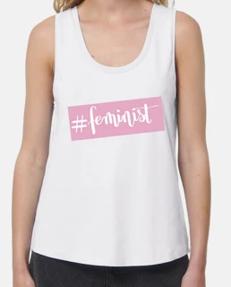 hashtag Feminist fondo rosa