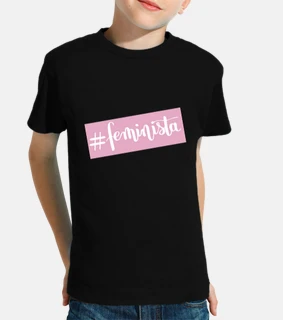 Hashtag Feminista fondo rosa