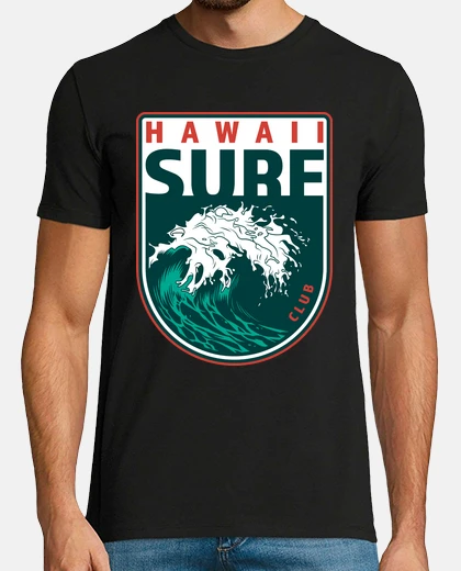 T-shirt hawaii surf buone vibrazioni moda urban