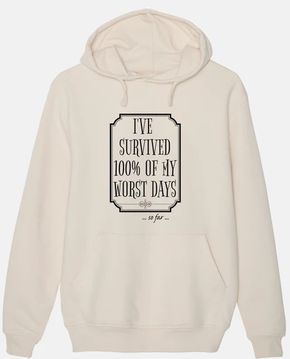 Sudadera he sobrevivido 100 de mis peores días