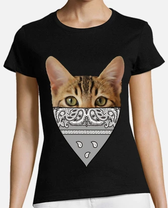 Cat with bandana shirt hotsell