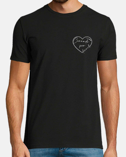 heart closed by white knockdown. men&#39;s t-shirt