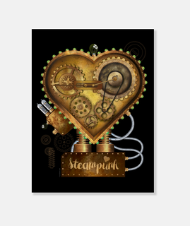 heart steampunk metal