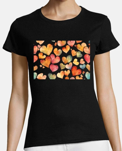 Playera hearts boho fashion art sublimation