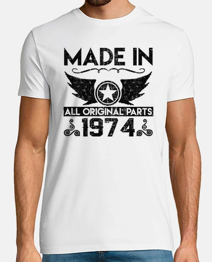 Camiseta hecho en 1974 todas las piezas originales