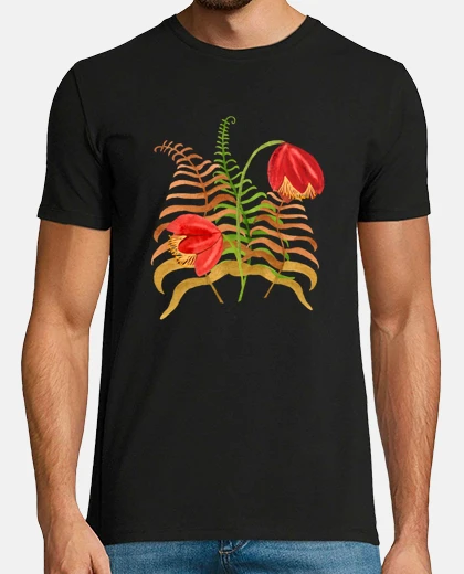 Camiseta helecho de cosecha de otoño, pteridofitas