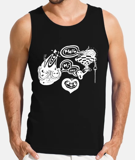 Tee-shirt hello h blanc