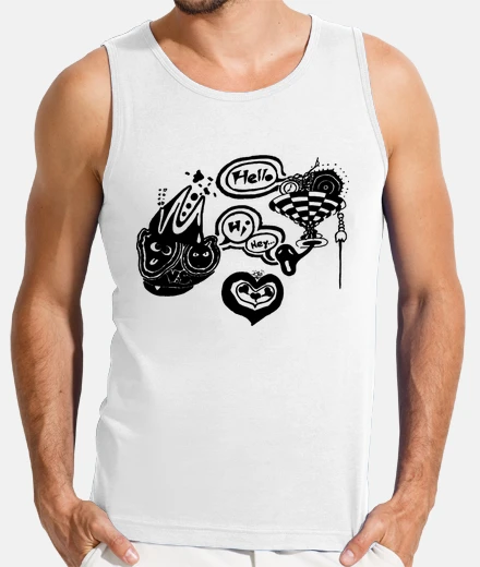 Tee-shirt hello noir h