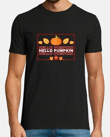 T-shirt Hello Pumpkin Autumn Design