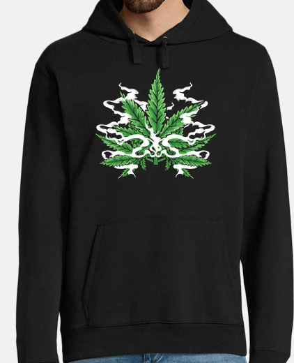 Hoodie Hemp Leaf Lover Gift Idea Design Motif