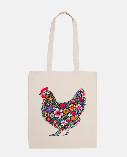 Bag hen fabrics multicolor flowers egg student bag tyrol why shopping fashion tote