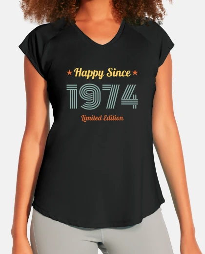 Tee-shirt heureux depuis 1974 édition limitée