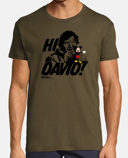 T-shirt hi, david! (un uomo lupo americano a londra)