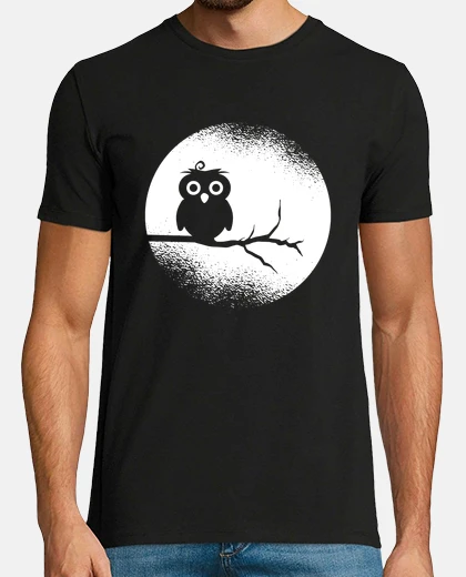 Tee-shirt hibou lune
