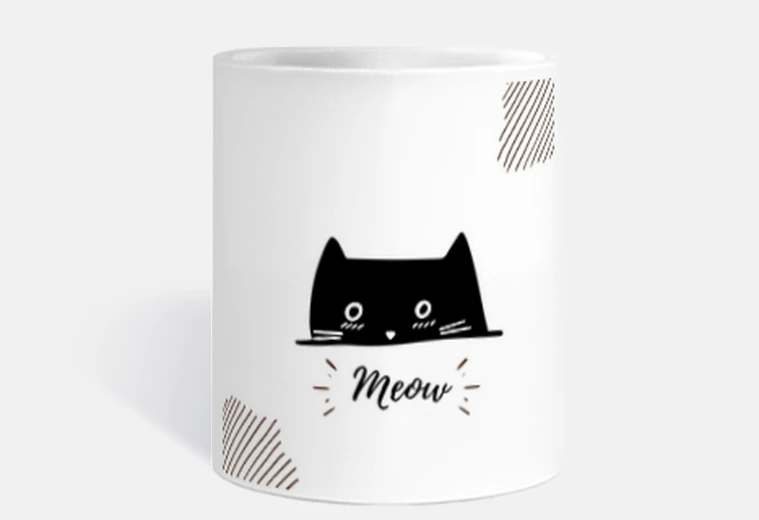 Cup hidden cat meow