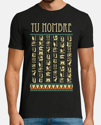 Tee-shirt hiéroglyphes egypte ancienne pyramides personnalisées