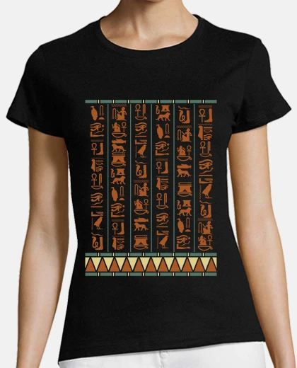 Tee-shirt hiéroglyphes egypte ancienne pyramides pharaon égyptien horus anubis ra