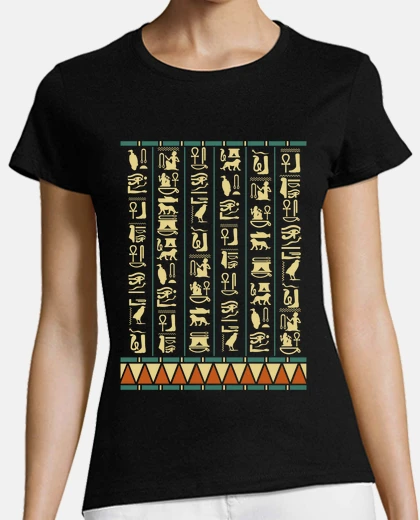 Tee-shirt hiéroglyphes egypte ancienne pyramides pharaon égyptien horus anubis ra