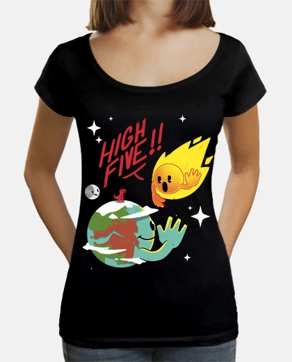 Tee-shirt high five - dinosaures météores high five