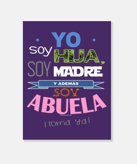 Hija, Madre y Abuela (fondo color oscuro)