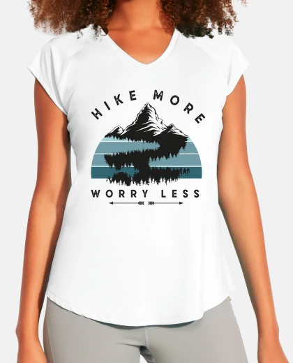 T-shirt hike more worry less hiking climbing