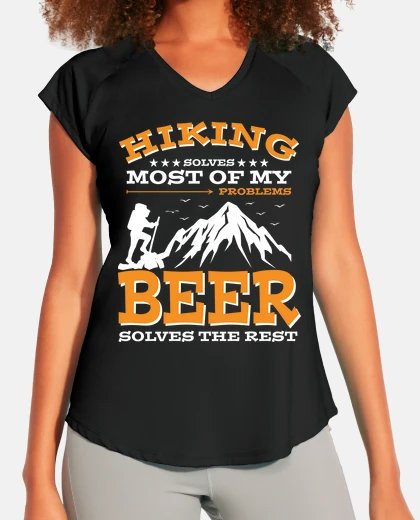 T-shirt hiking and beer hiker funny sayings