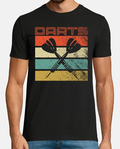 Tee-shirt hilarant rétro sport intérieur pub tirer projectile humoristique amateur de jeu de fête hommes femme