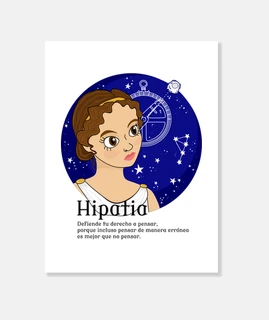 Hipatia con frase