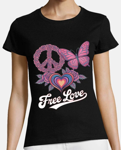 Playera hippie flower peace soul love happy