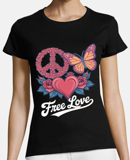 Playera hippie flower peace soul love happy