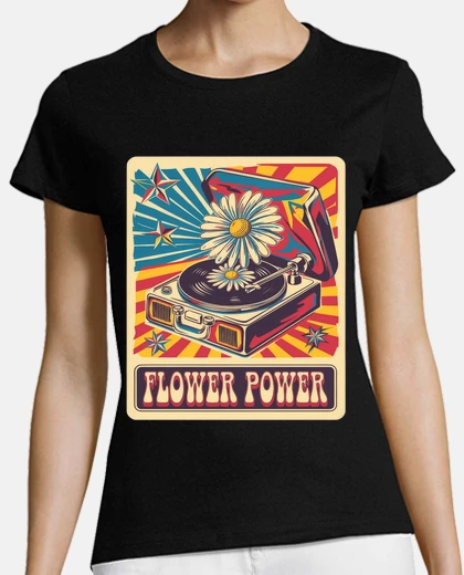 Playera hippie flower peace soul love happy