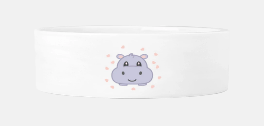 Mascotas Hippo Mignon et coeurs