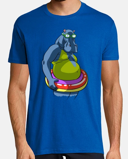 Tee-shirt hippopotame sur la plage