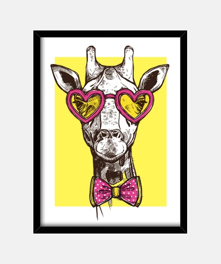 Cadre hipster girafe