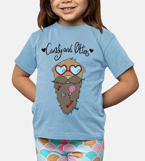 Abbigliamento hipster lontra con caramelle