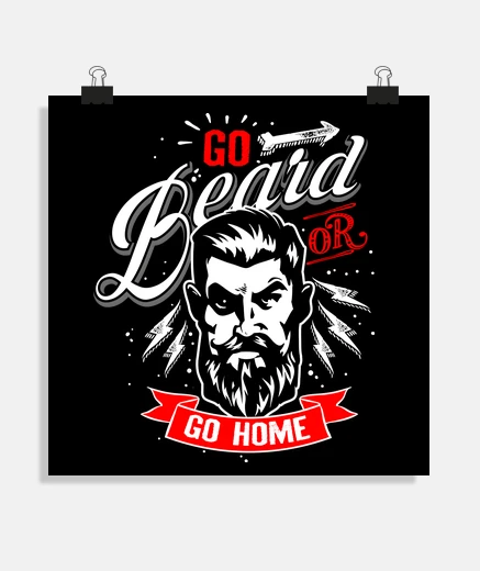 Poster hipster men barbuti barba hipster