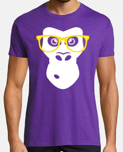 T-shirt hipster monkey