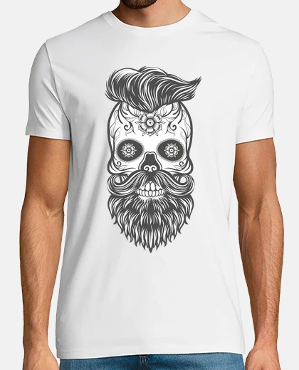 Camiseta Hipster sugar skull 4