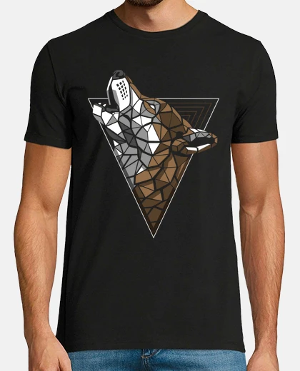 T-shirt hipster wolf