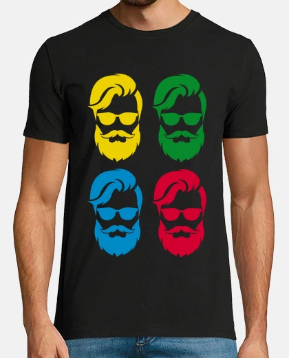 Playera hipsters barbas