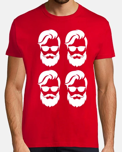 Playera hipsters barbas