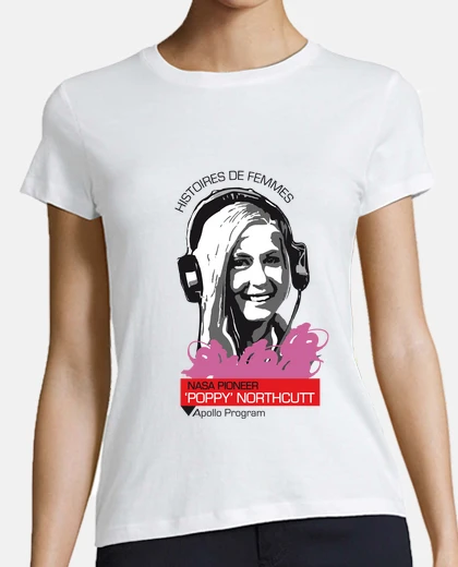 T-shirt histoires de femmes donna, manica corta, bianco, cotone biologico