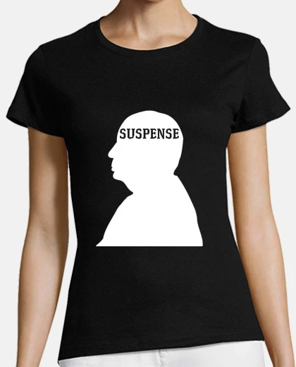 Camiseta Hitchcock Suspense Negra Chica
