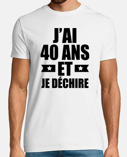 T-shirt Ho 40 anni e mi strappo