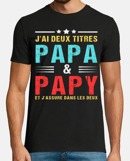 T-shirt ho due titoli papà e nonno