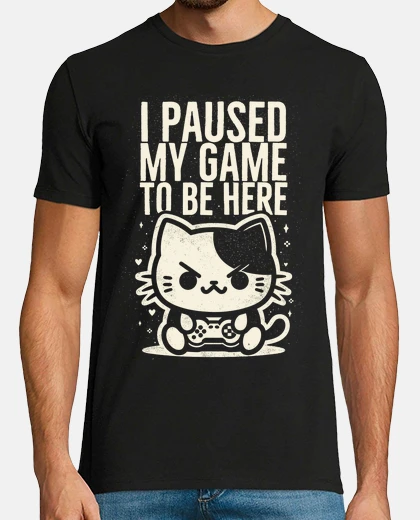 T-shirt ho messo in pausa il mio gioco cat