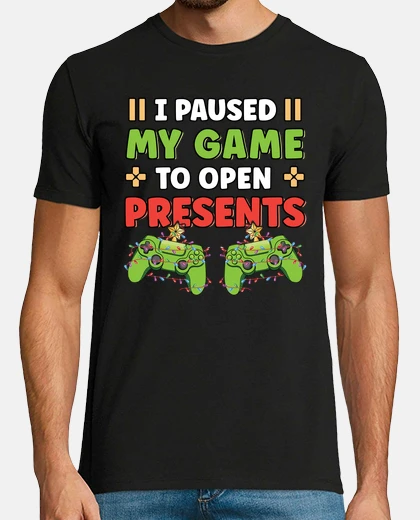 T-shirt ho messo in pausa il mio gioco per aprire i regali divertenti del videogioco di natale